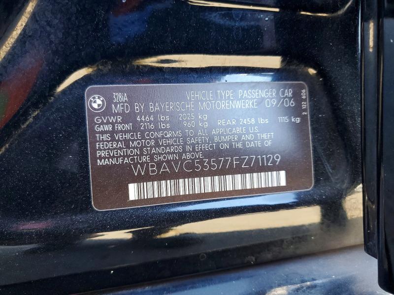 Продаж на аукціоні авто 2007 Bmw 328, vin: WBAVC53577FZ71129, номер лоту: 50129736
