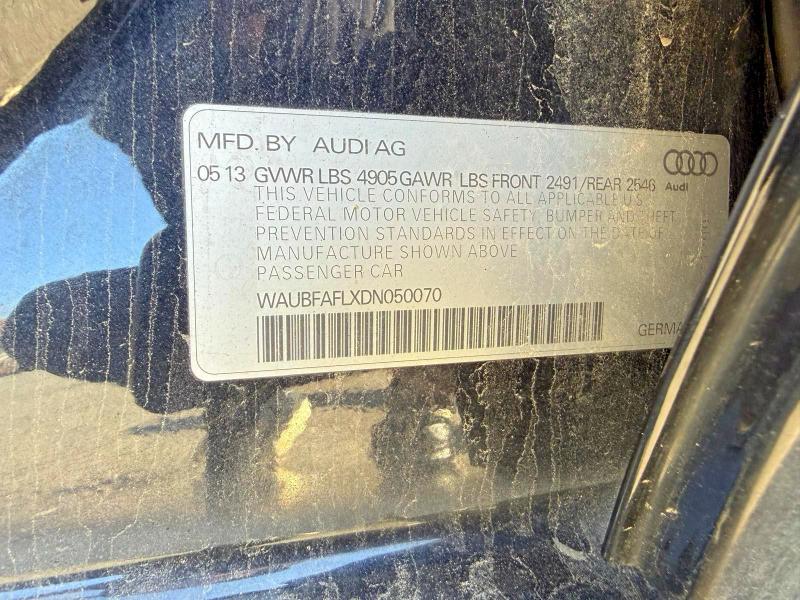 Aukcja sprzedaży 2013 Audi A4, vin: WAUBFAFLXDN050070, numer aukcji: 49842246