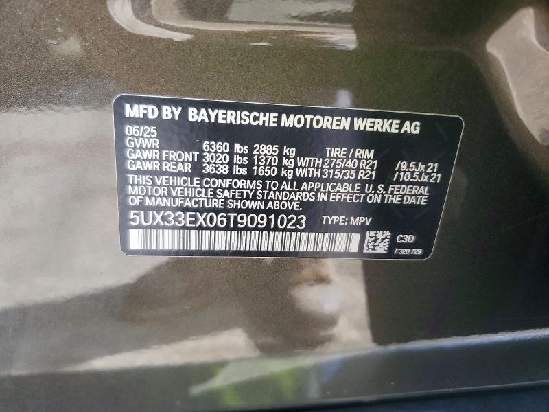 Aukcja sprzedaży 2026 Bmw X6, vin: 5UX33EX06T9091023, numer aukcji: 50302446