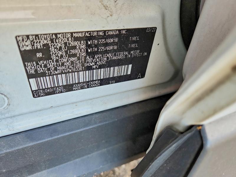 51811196 :رقم المزاد ، 2T3UWRFV4PW163361 vin ، 2023 Toyota Rav4 مزاد بيع