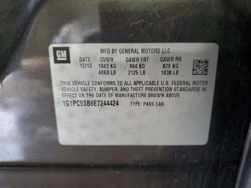 Aukcja sprzedaży 2014 Chevrolet Cruze, vin: 1G1PC5SB8E7244424, numer aukcji: 49985226