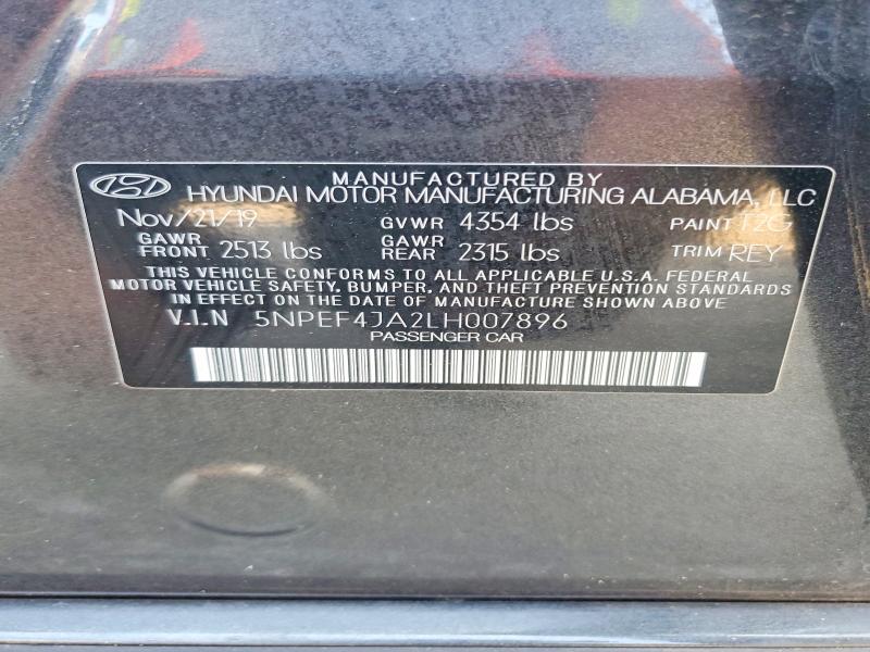 Продажа на аукционе авто 2020 Hyundai Sonata, vin: 5NPEF4JA2LH007896, номер лота: 50056976