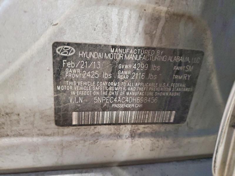 Aukcja sprzedaży 2013 Hyundai Sonata, vin: 5NPEC4AC4DH698456, numer aukcji: 50108926