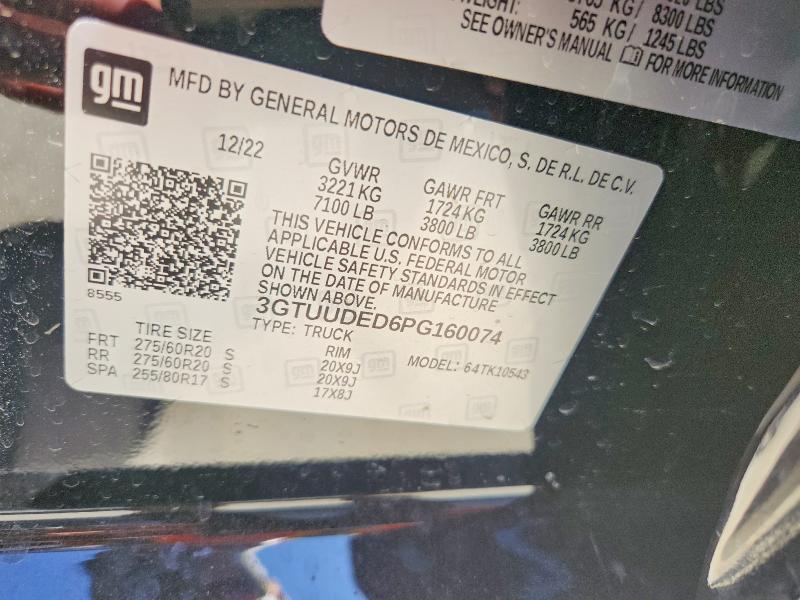 Продажа на аукционе авто 2023 Gmc Sierra, vin: 3GTUUDED6PG160074, номер лота: 50465486