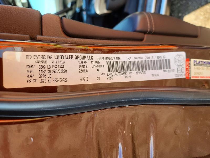 51480896 :رقم المزاد ، 1C4RJFJG1EC398487 vin ، 2014 Jeep Grand Cherokee مزاد بيع