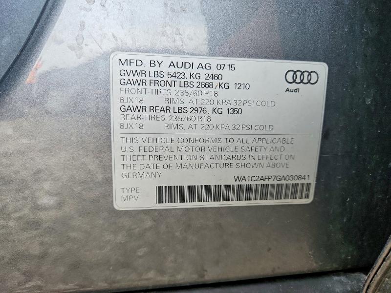 Aukcja sprzedaży 2016 Audi Q5, vin: WA1C2AFP7GA030841, numer aukcji: 49629916