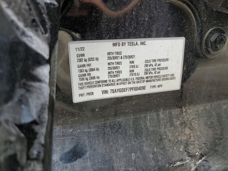 Продажа на аукционе авто 2023 Tesla Model Y, vin: 7SAYGDEF7PF604890, номер лота: 50877786