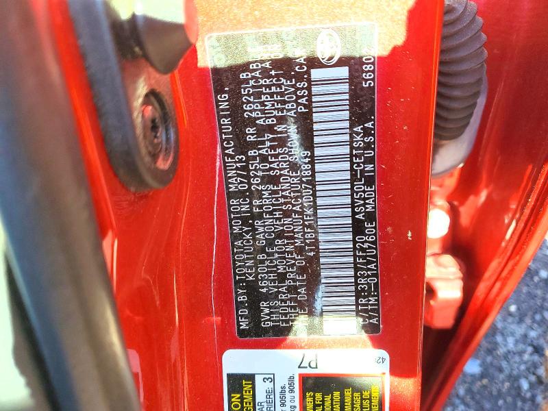 Продаж на аукціоні авто 2013 Toyota Camry, vin: 4T1BF1FK1DU718849, номер лоту: 48811836