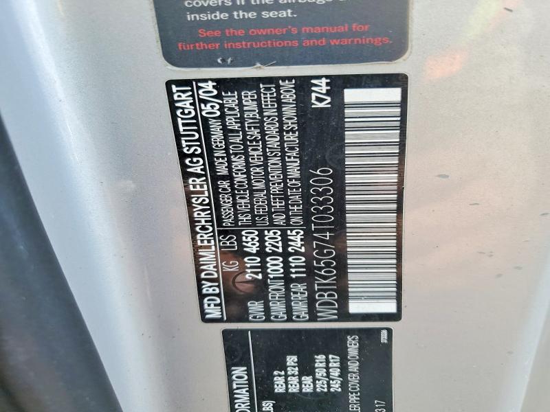 Продажа на аукционе авто 2004 Mercedes-benz Clk, vin: WDBTK65G74T033306, номер лота: 49836196