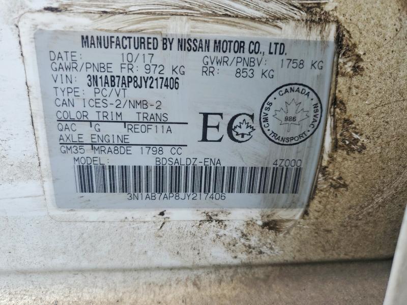 48065326 :رقم المزاد ، 3N1AB7AP8JY217406 vin ، 2018 Nissan Sentra مزاد بيع