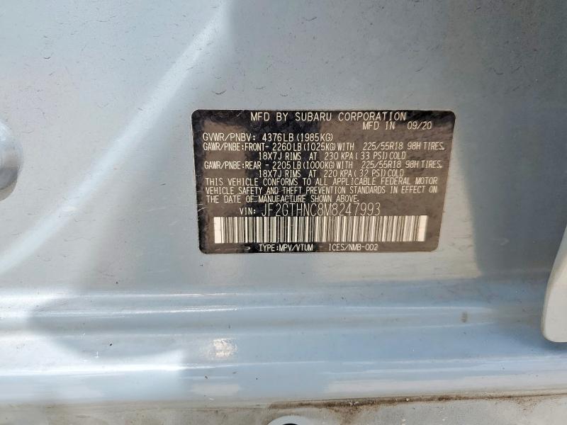 49833836 :رقم المزاد ، JF2GTHNC8M8247993 vin ، 2021 Subaru Crosstrek مزاد بيع