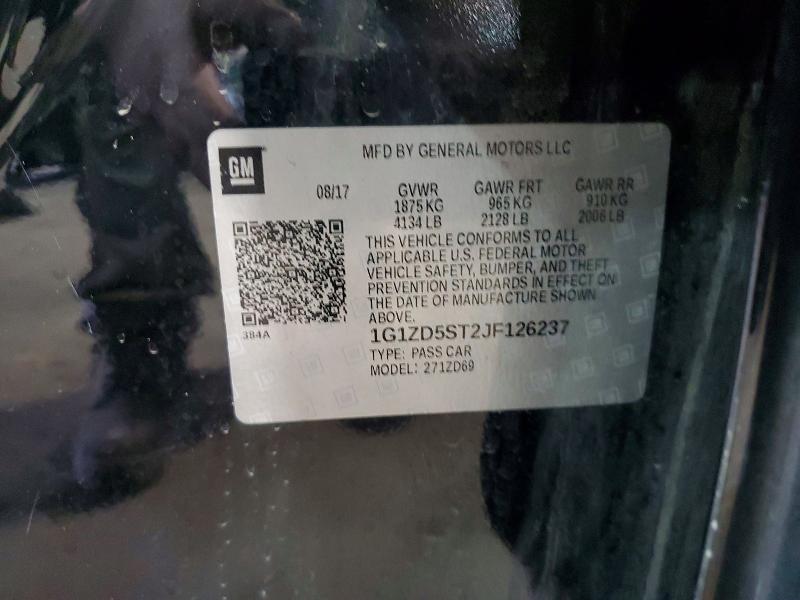 Продаж на аукціоні авто 2018 Chevrolet Malibu, vin: 1G1ZD5ST2JF126237, номер лоту: 49071766