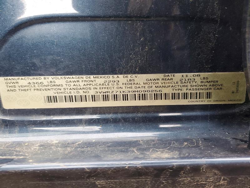 Aukcja sprzedaży 2009 Volkswagen Jetta, vin: 3VWRZ71K39M090256, numer aukcji: 52040266