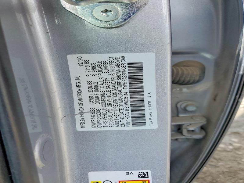 48933896 :رقم المزاد ، 1HGCV1F31MA026114 vin ، 2021 Honda Accord مزاد بيع