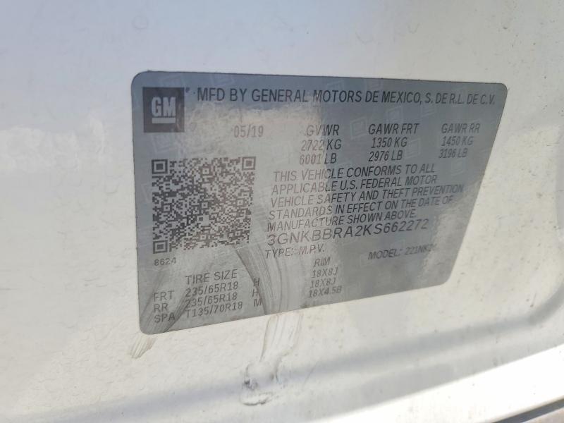 Продаж на аукціоні авто 2019 Chevrolet Blazer, vin: 3GNKBBRA2KS662272, номер лоту: 51646946