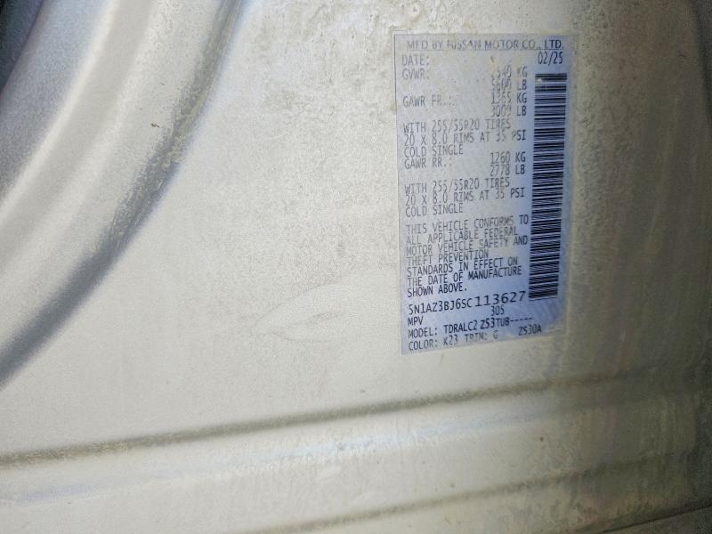 2025 Nissan Murano მანქანა იყიდება აუქციონზე, vin: 5N1AZ3BJ6SC113627, აუქციონის ნომერი: 50746376