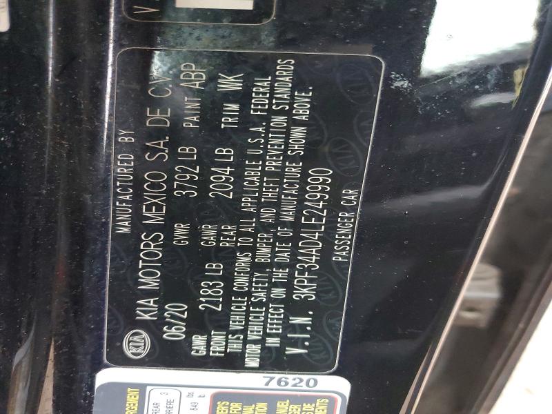 Aukcja sprzedaży 2020 Kia Forte, vin: 3KPF34AD4LE249990, numer aukcji: 50849576