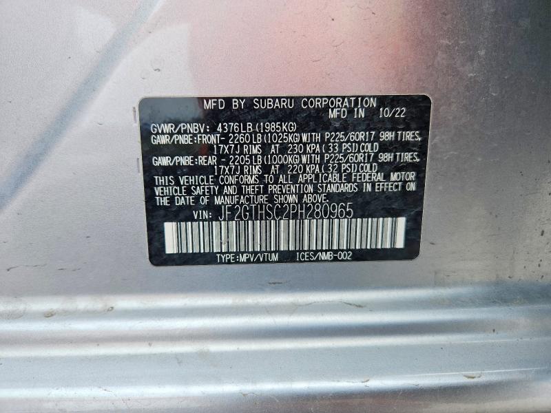 Продажа на аукционе авто 2023 Subaru Crosstrek, vin: JF2GTHSC2PH280965, номер лота: 50653636