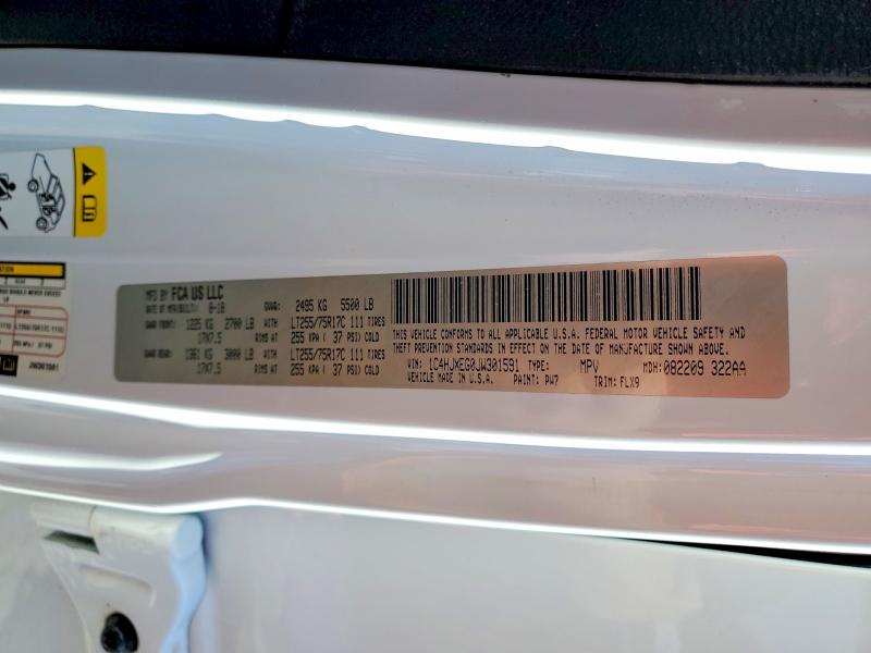 48138096 :رقم المزاد ، 1C4HJXEG0JW301591 vin ، 2018 Jeep Wrangler Unlimited مزاد بيع