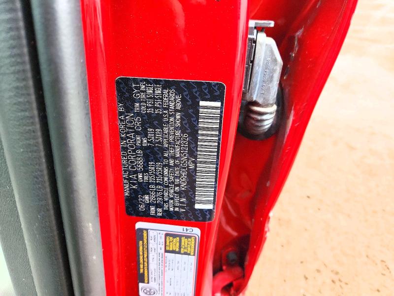 2022 Kia Sorento მანქანა იყიდება აუქციონზე, vin: KNDRHDLG5N5121326, აუქციონის ნომერი: 51617406