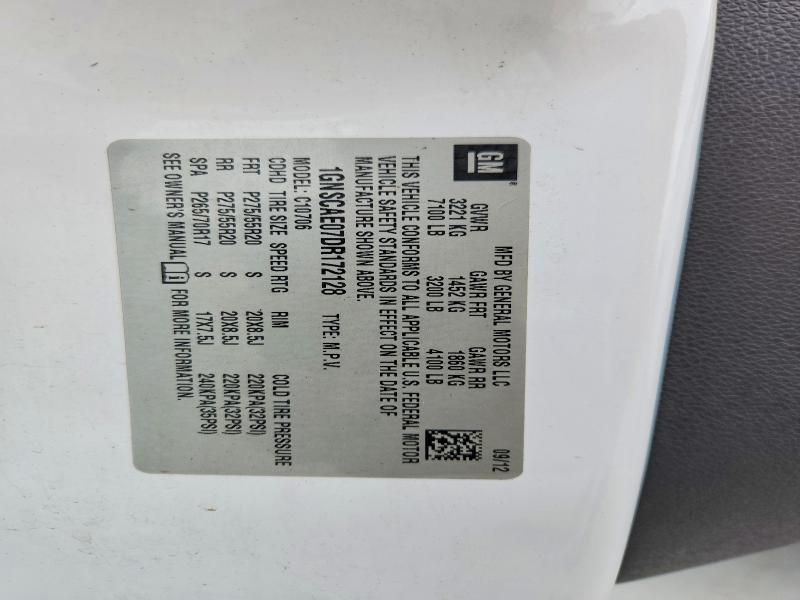 2013 Chevrolet Tahoe მანქანა იყიდება აუქციონზე, vin: 1GNSCAE07DR172128, აუქციონის ნომერი: 49938366