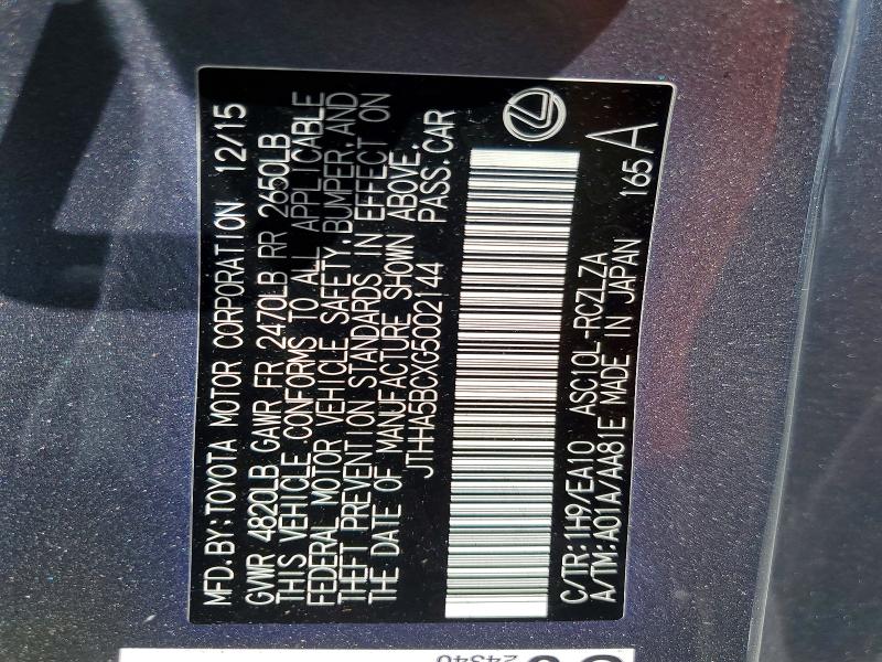 51603146 :رقم المزاد ، JTHHA5BCXG5002144 vin ، 2016 Lexus Rc مزاد بيع