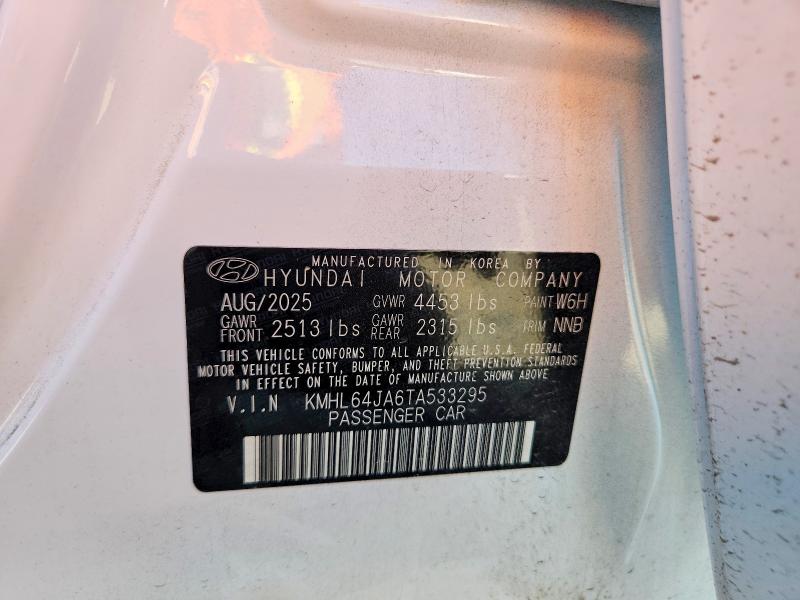 Продаж на аукціоні авто 2026 Hyundai Sonata, vin: KMHL64JA6TA533295, номер лоту: 50472096