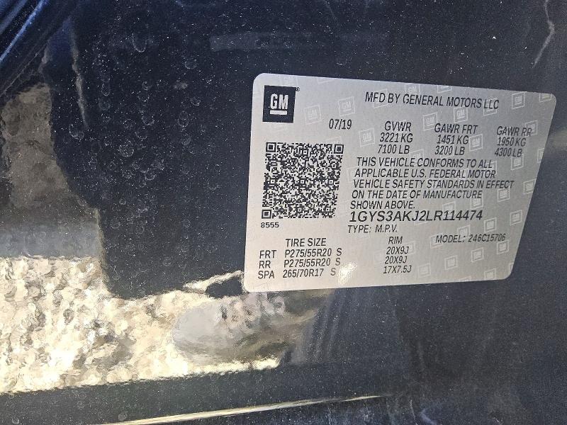Продажа на аукционе авто 2020 Cadillac Escalade, vin: 1GYS3AKJ2LR114474, номер лота: 49586706
