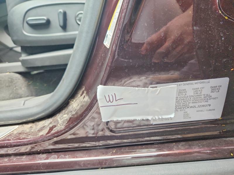 50984956 :رقم المزاد ، 5GAEVCKW2LJ239379 vin ، 2020 Buick Enclave مزاد بيع