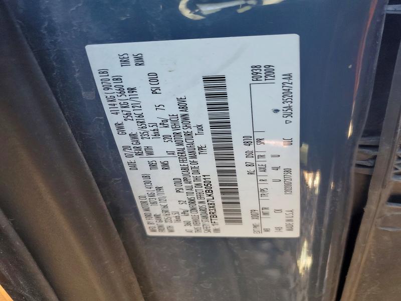 50663096 :رقم المزاد ، 1FTBR3X87LKB05011 vin ، 2020 Ford Transit مزاد بيع