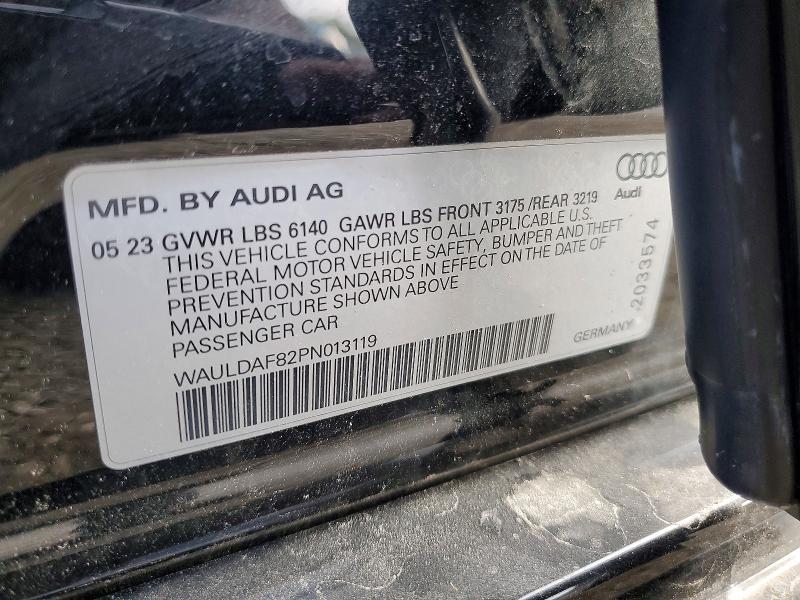 2023 Audi A8 მანქანა იყიდება აუქციონზე, vin: WAULDAF82PN013119, აუქციონის ნომერი: 52031876