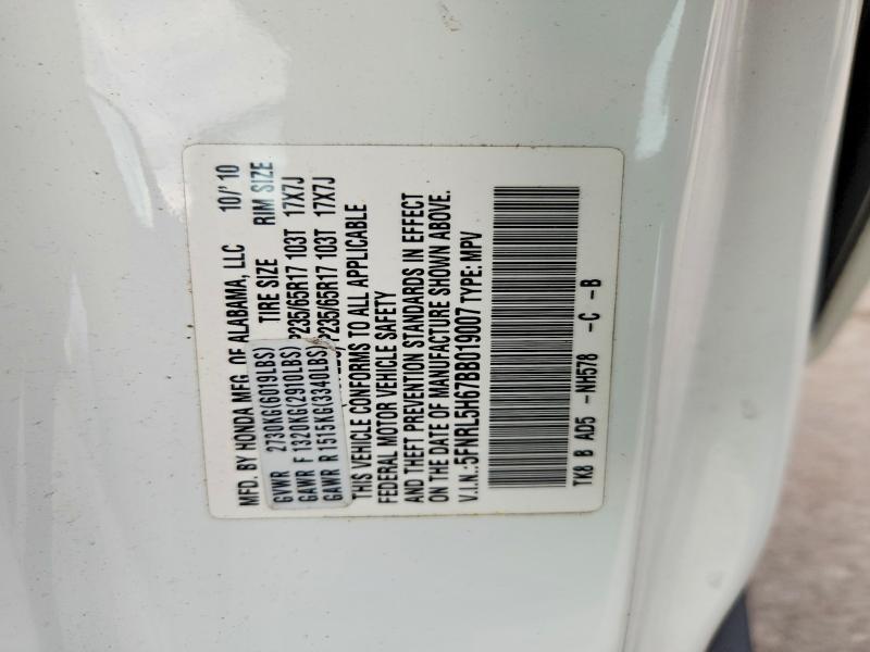 Продаж на аукціоні авто 2011 Honda Odyssey, vin: 5FNRL5H67BB019007, номер лоту: 49443646