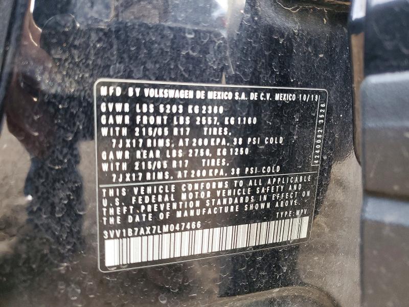 49612206 :رقم المزاد ، 3VV1B7AX7LM047466 vin ، 2020 Volkswagen Tiguan مزاد بيع