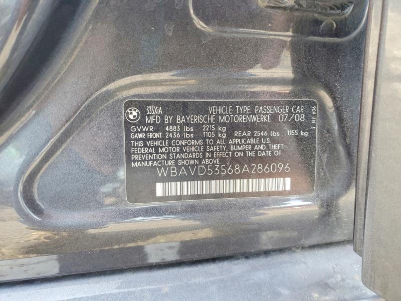 48914466 :رقم المزاد ، WBAVD53568A286096 vin ، 2008 Bmw 335 مزاد بيع