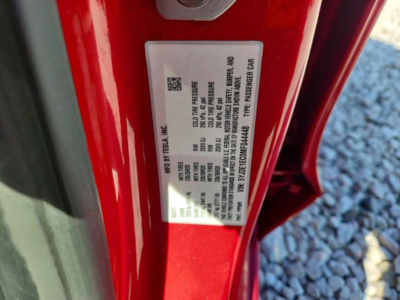 Продажа на аукционе авто 2021 Tesla Model 3, vin: 5YJ3E1EC0MF044448, номер лота: 50150146