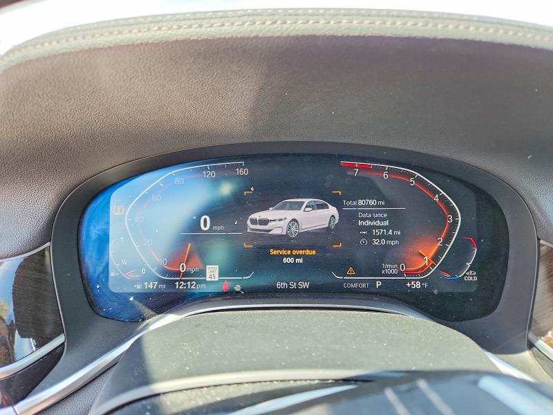2020 Bmw 740 მანქანა იყიდება აუქციონზე, vin: WBA7T4C07LGF97412, აუქციონის ნომერი: 51462606