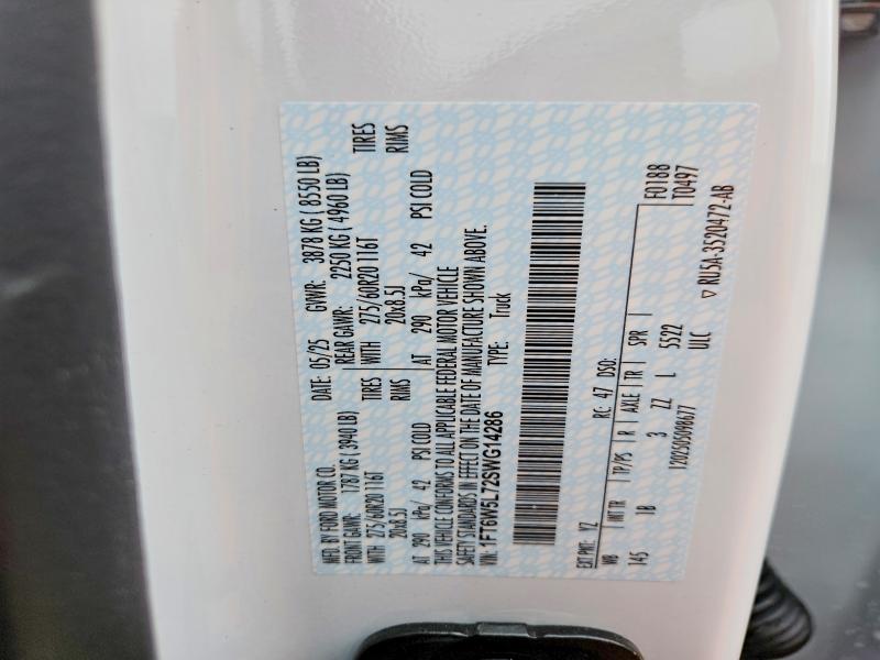 Aukcja sprzedaży 2025 Ford F150, vin: 1FT6W5L72SWG14286, numer aukcji: 51149186