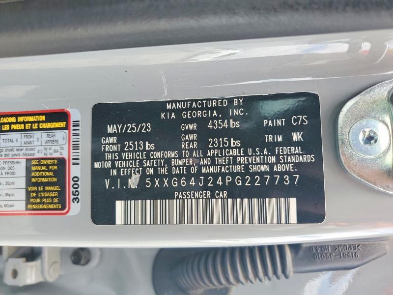 Продажа на аукционе авто 2023 Kia K5, vin: 5XXG64J24PG227737, номер лота: 50658106