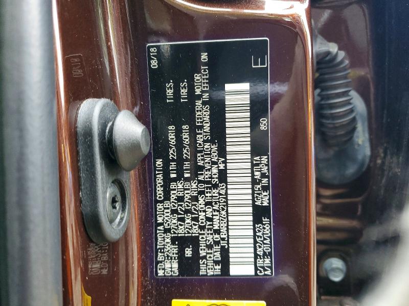 Auction sale of the 2019 Lexus Nx 300, vin: JTJBARBZ6K2191403, lot number: 50837076