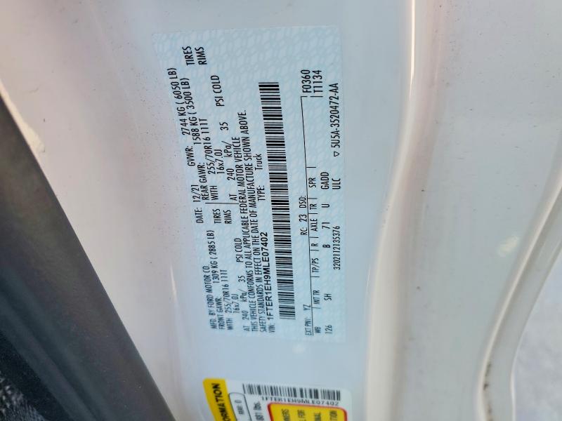 Aukcja sprzedaży 2021 Ford Ranger, vin: 1FTER1EH9MLE07402, numer aukcji: 50285666