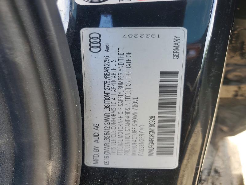 Aukcja sprzedaży 2016 Audi A6, vin: WAUFGAFC8GN190928, numer aukcji: 51718976