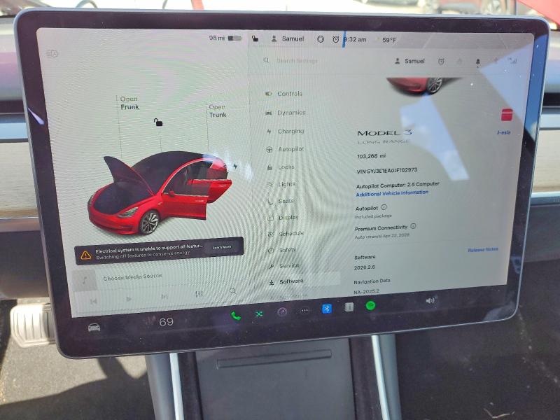 49504976 :رقم المزاد ، 5YJ3E1EA0JF102973 vin ، 2018 Tesla Model 3 مزاد بيع