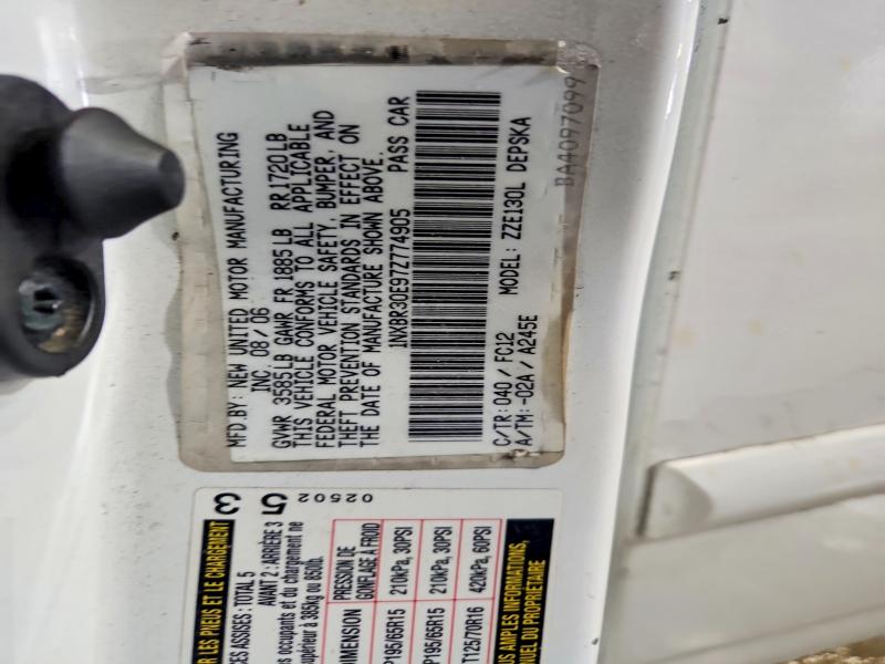 Aukcja sprzedaży 2007 Toyota Corolla, vin: 1NXBR30E97Z774905, numer aukcji: 50704766