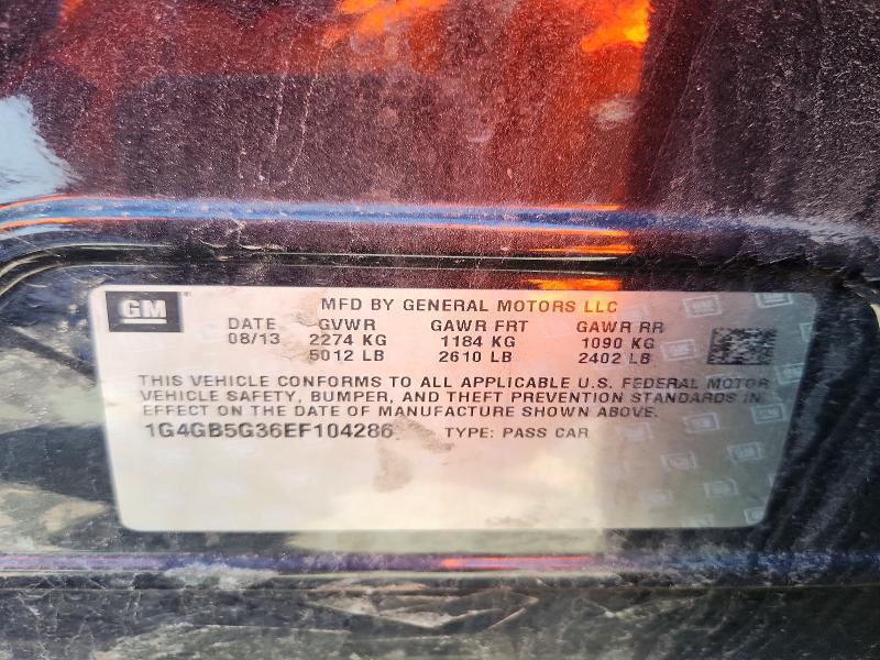 Aukcja sprzedaży 2014 Buick Lacrosse, vin: 1G4GB5G36EF104286, numer aukcji: 51719686