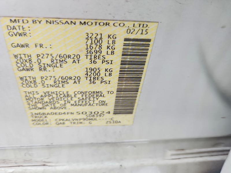 Продаж на аукціоні авто 2015 Nissan Titan, vin: 1N6BA0ED4FN503024, номер лоту: 51688716
