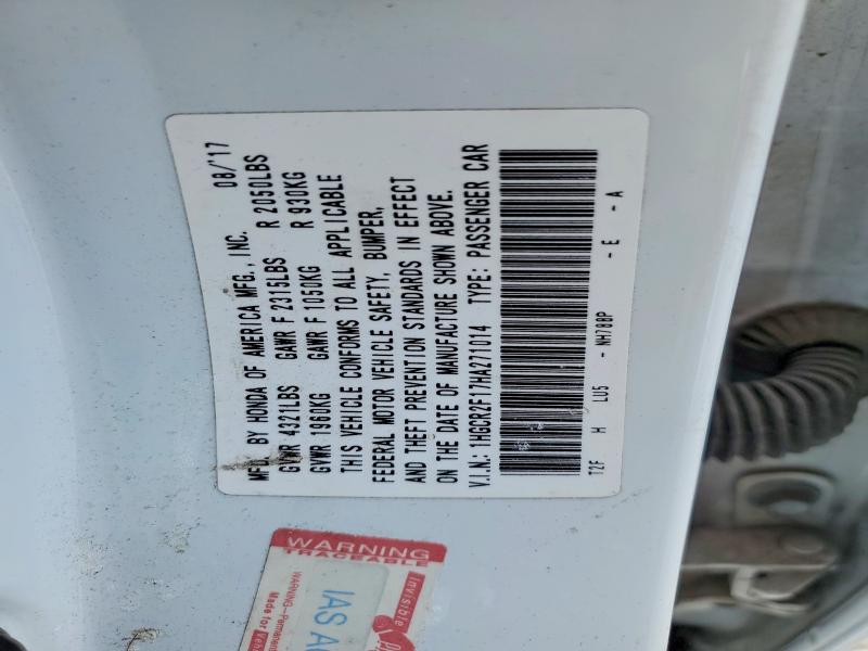 Aukcja sprzedaży 2017 Honda Accord, vin: 1HGCR2F17HA271014, numer aukcji: 48628416