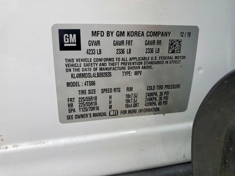 Aukcja sprzedaży 2020 Buick Encore Gx, vin: KL4MMDSL4LB092835, numer aukcji: 51114806