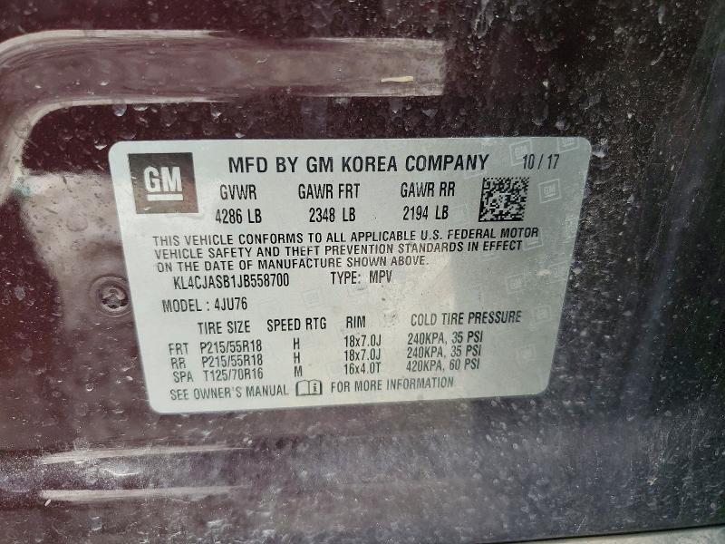 Продажа на аукционе авто 2018 Buick Encore, vin: KL4CJASB1JB558700, номер лота: 51503916