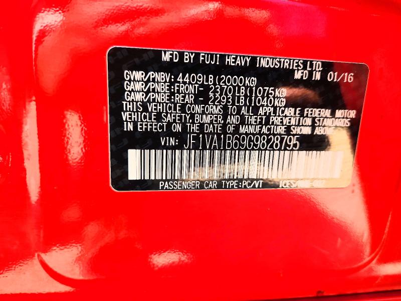Aukcja sprzedaży 2016 Subaru Wrx, vin: JF1VA1B69G9828795, numer aukcji: 51563056