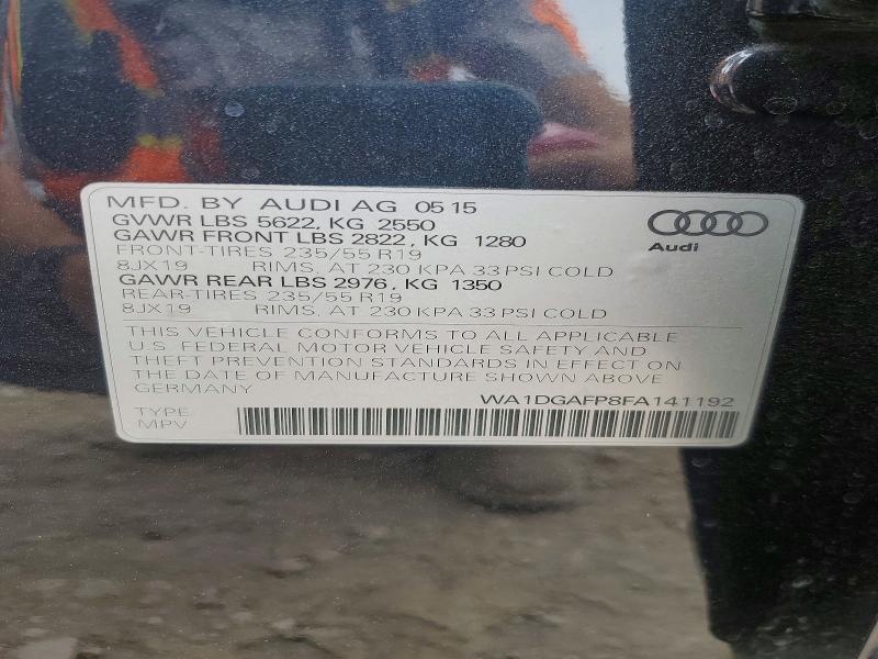 Aukcja sprzedaży 2015 Audi Q5, vin: WA1DGAFP8FA141192, numer aukcji: 51768686